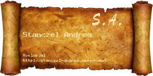 Stanczel Andrea névjegykártya